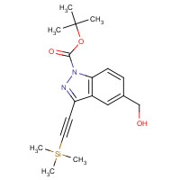 1383705-98-3 tert-butyl 5-(hydroxymethyl)-3-(2-trimethylsilylethynyl)indazole-1-carboxylate chemical structure