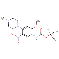 1421372-04-4 tert-butyl N-[2-methoxy-4-(4-methylpiperazin-1-yl)-5-nitrophenyl]carbamate chemical structure