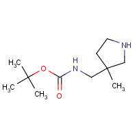 125290-87-1 tert-butyl N-[(3-methylpyrrolidin-3-yl)methyl]carbamate chemical structure