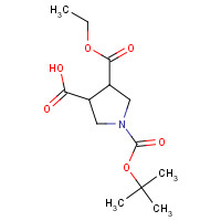 1309251-07-7 4-ethoxycarbonyl-1-[(2-methylpropan-2-yl)oxycarbonyl]pyrrolidine-3-carboxylic acid chemical structure