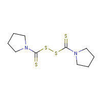496-08-2 pyrrolidine-1-carbothioylsulfanyl pyrrolidine-1-carbodithioate chemical structure