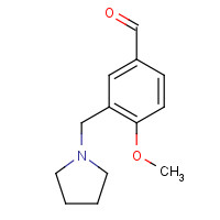 128501-84-8 4-methoxy-3-(pyrrolidin-1-ylmethyl)benzaldehyde chemical structure