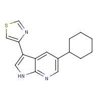 1046791-68-7 4-(5-cyclohexyl-1H-pyrrolo[2,3-b]pyridin-3-yl)-1,3-thiazole chemical structure
