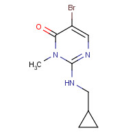 949557-32-8 5-bromo-2-(cyclopropylmethylamino)-3-methylpyrimidin-4-one chemical structure