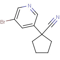 1195178-79-0 1-(5-bromopyridin-3-yl)cyclopentane-1-carbonitrile chemical structure
