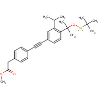345965-92-6 tert-butyl-[2-[4-[2-[4-(2-methoxy-2-oxoethyl)phenyl]ethynyl]-2-propan-2-ylphenyl]propan-2-yloxy]silicon chemical structure