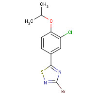 1260023-56-0 3-bromo-5-(3-chloro-4-propan-2-yloxyphenyl)-1,2,4-thiadiazole chemical structure