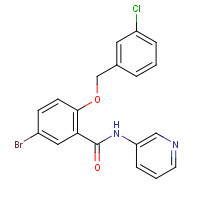 1285513-52-1 5-bromo-2-[(3-chlorophenyl)methoxy]-N-pyridin-3-ylbenzamide chemical structure