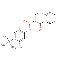 873051-59-3 N-(4-tert-butyl-2-fluoro-5-hydroxyphenyl)-4-oxo-1H-quinoline-3-carboxamide chemical structure