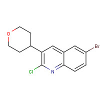 1319197-09-5 6-bromo-2-chloro-3-(oxan-4-yl)quinoline chemical structure
