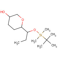 1239019-44-3 6-[1-[tert-butyl(dimethyl)silyl]oxypropyl]oxan-3-ol chemical structure