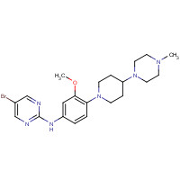1453211-46-5 5-bromo-N-[3-methoxy-4-[4-(4-methylpiperazin-1-yl)piperidin-1-yl]phenyl]pyrimidin-2-amine chemical structure