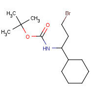 913642-92-9 tert-butyl N-(3-bromo-1-cyclohexylpropyl)carbamate chemical structure