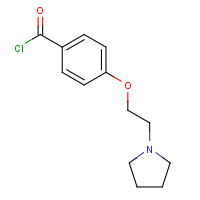 63675-91-2 4-(2-pyrrolidin-1-ylethoxy)benzoyl chloride chemical structure