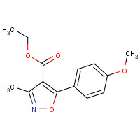161838-22-8 ethyl 5-(4-methoxyphenyl)-3-methyl-1,2-oxazole-4-carboxylate chemical structure