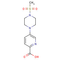 1301134-34-8 5-(4-methylsulfonylpiperazin-1-yl)pyridine-2-carboxylic acid chemical structure