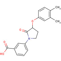 649774-33-4 3-[3-(3,4-dimethylphenoxy)-2-oxopyrrolidin-1-yl]benzoic acid chemical structure