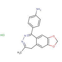 192065-56-8 4-(8-methyl-9H-[1,3]dioxolo[4,5-h][2,3]benzodiazepin-5-yl)aniline;hydrochloride chemical structure