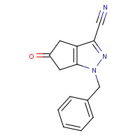 851776-64-2 1-benzyl-5-oxo-4,6-dihydrocyclopenta[c]pyrazole-3-carbonitrile chemical structure