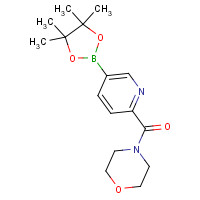 1201644-47-4 morpholin-4-yl-[5-(4,4,5,5-tetramethyl-1,3,2-dioxaborolan-2-yl)pyridin-2-yl]methanone chemical structure