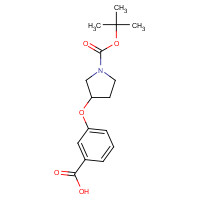 250681-87-9 3-[1-[(2-methylpropan-2-yl)oxycarbonyl]pyrrolidin-3-yl]oxybenzoic acid chemical structure