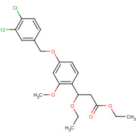 1202577-43-2 ethyl 3-[4-[(3,4-dichlorophenyl)methoxy]-2-methoxyphenyl]-3-ethoxypropanoate chemical structure