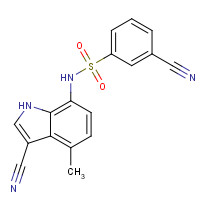 289483-69-8 3-cyano-N-(3-cyano-4-methyl-1H-indol-7-yl)benzenesulfonamide chemical structure