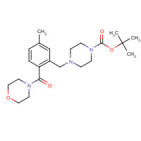 1460037-38-0 tert-butyl 4-[[5-methyl-2-(morpholine-4-carbonyl)phenyl]methyl]piperazine-1-carboxylate chemical structure