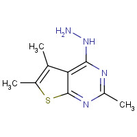 77995-55-2 (2,5,6-trimethylthieno[2,3-d]pyrimidin-4-yl)hydrazine chemical structure