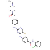 1158838-45-9 N-(2-chlorophenyl)-4-[[2-[4-[2-(4-ethylpiperazin-1-yl)-2-oxoethyl]anilino]-5-fluoropyrimidin-4-yl]amino]benzamide chemical structure