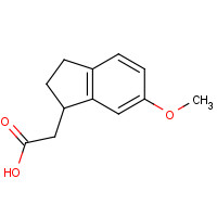 62956-64-3 2-(6-methoxy-2,3-dihydro-1H-inden-1-yl)acetic acid chemical structure