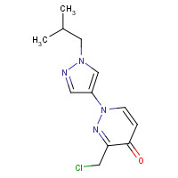 1314389-67-7 3-(chloromethyl)-1-[1-(2-methylpropyl)pyrazol-4-yl]pyridazin-4-one chemical structure