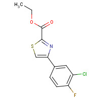 1266519-92-9 ethyl 4-(3-chloro-4-fluorophenyl)-1,3-thiazole-2-carboxylate chemical structure