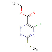 75824-03-2 ethyl 5-chloro-3-methylsulfanyl-1,2,4-triazine-6-carboxylate chemical structure