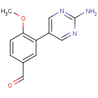 1111104-86-9 3-(2-aminopyrimidin-5-yl)-4-methoxybenzaldehyde chemical structure