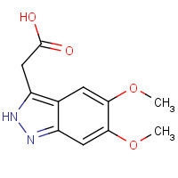 199533-43-2 2-(5,6-dimethoxy-2H-indazol-3-yl)acetic acid chemical structure