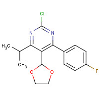 916480-93-8 2-chloro-5-(1,3-dioxolan-2-yl)-4-(4-fluorophenyl)-6-propan-2-ylpyrimidine chemical structure