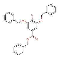 158585-09-2 benzyl 4-bromo-3,5-bis(phenylmethoxy)benzoate chemical structure