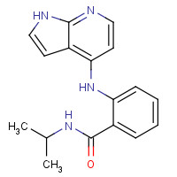 1265225-90-8 N-propan-2-yl-2-(1H-pyrrolo[2,3-b]pyridin-4-ylamino)benzamide chemical structure