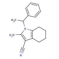 104915-39-1 2-amino-1-(1-phenylethyl)-4,5,6,7-tetrahydroindole-3-carbonitrile chemical structure