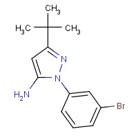 872171-45-4 2-(3-bromophenyl)-5-tert-butylpyrazol-3-amine chemical structure