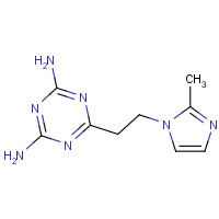 38668-46-1 6-[2-(2-methylimidazol-1-yl)ethyl]-1,3,5-triazine-2,4-diamine chemical structure