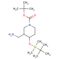 1415793-86-0 tert-butyl 3-(aminomethyl)-4-[tert-butyl(dimethyl)silyl]oxypiperidine-1-carboxylate chemical structure