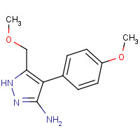 895010-30-7 5-(methoxymethyl)-4-(4-methoxyphenyl)-1H-pyrazol-3-amine chemical structure