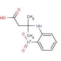 1407835-28-2 3-methyl-3-(2-nitroanilino)butanoic acid chemical structure