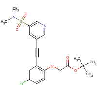 1240289-11-5 tert-butyl 2-[4-chloro-2-[2-[5-(dimethylsulfamoyl)pyridin-3-yl]ethynyl]phenoxy]acetate chemical structure