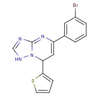 423136-62-3 5-(3-bromophenyl)-7-thiophen-2-yl-1,7-dihydro-[1,2,4]triazolo[1,5-a]pyrimidine chemical structure