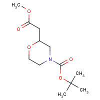 766539-39-3 tert-butyl 2-(2-methoxy-2-oxoethyl)morpholine-4-carboxylate chemical structure