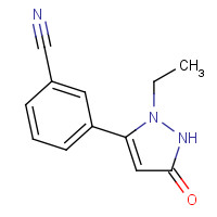 1289203-26-4 3-(2-ethyl-5-oxo-1H-pyrazol-3-yl)benzonitrile chemical structure