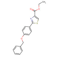 885279-35-6 ethyl 2-(4-phenylmethoxyphenyl)-1,3-thiazole-4-carboxylate chemical structure